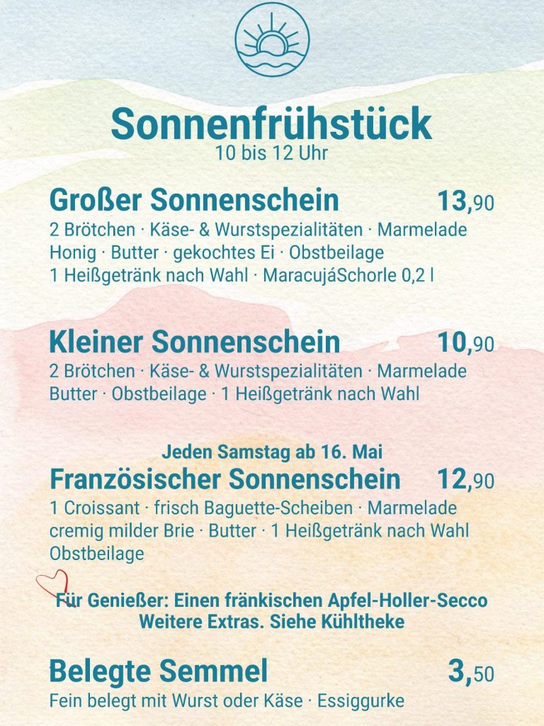 Sonnenfrühstück am Krummweiher.