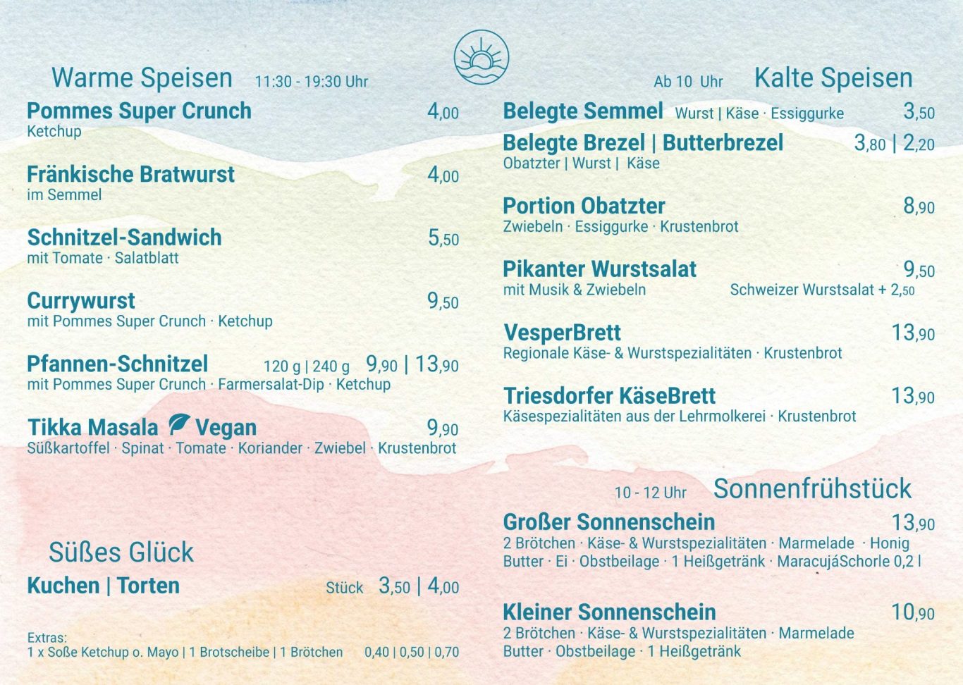 Bunte Vesperplatte mit Wurst, Käse, Brezeln, Radieschen, Zwiebeln und Krustenbrot.